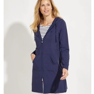 Coolibar Cabana Hoodie navy blue full zip